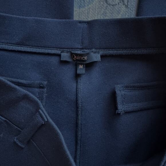 Quince Ultra-Stretch Ponte Bootcut Pants – Navy, Petite M, 29" Inseam (NWOT) - Picture 6 of 6